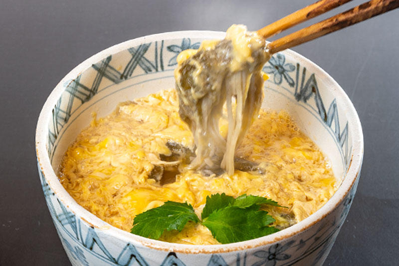 とろろこんぶのとじそば